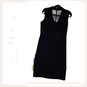 JONES STUDIO  V neck Flattering Little Black Dress LBD SZ 14
